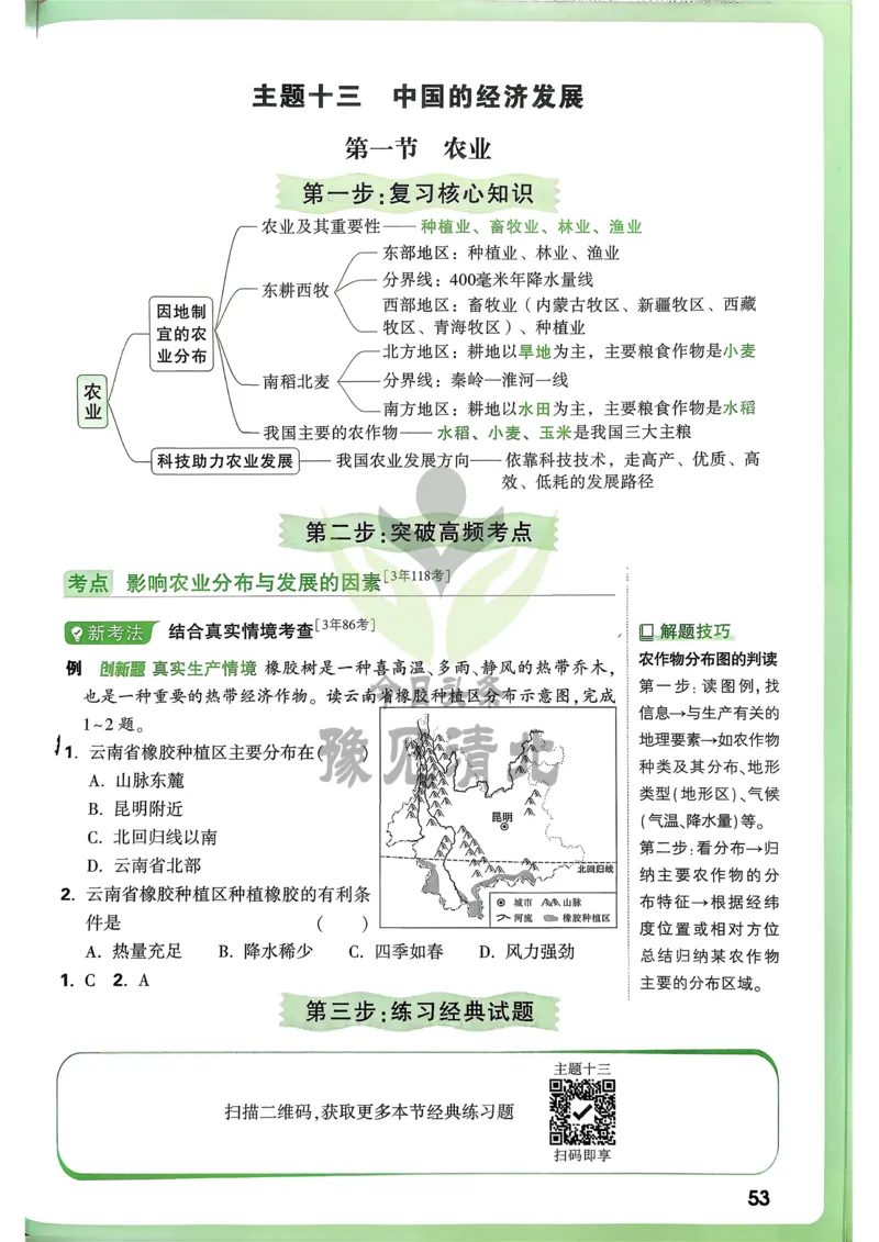 地理高频考点考前突破_万唯中考《初中中考训练方案&middot;2026版(全九科)》
