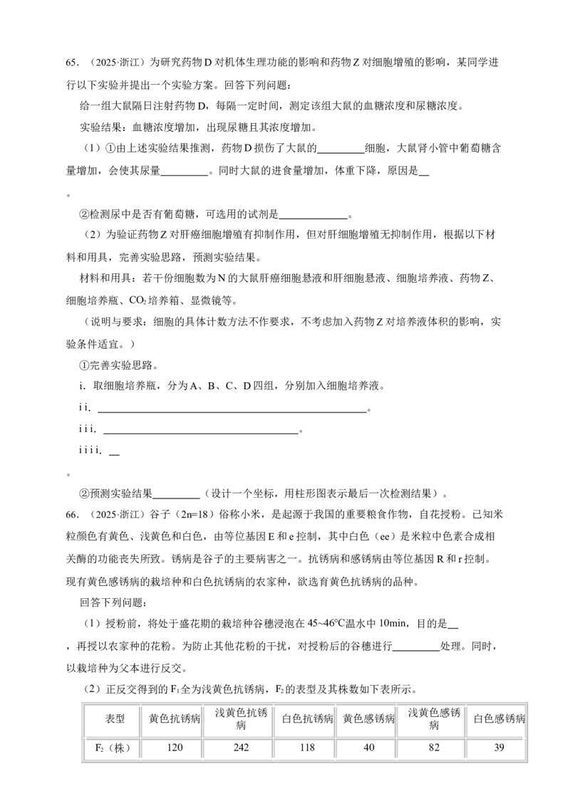 专题13变异_生物真题汇总_&radic;近三年（2023-2025）高考生物真题分专项精编_真题分专项汇编