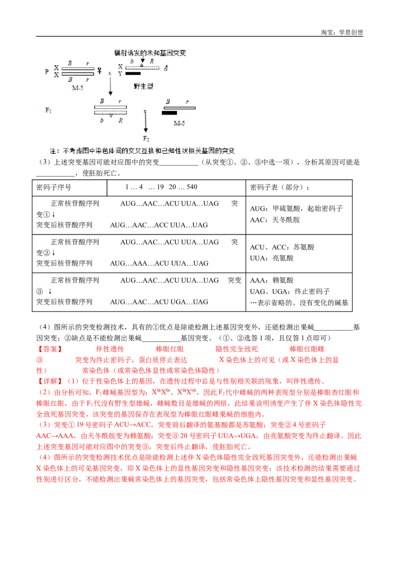 专题13伴性遗传和人类遗传病-好题汇编十年（2015-2024）高考生物真题分类汇编（全国通用）（解析版）_生物真题汇总_十年（2014-2024）高考生物真题分项汇编（全国通用）