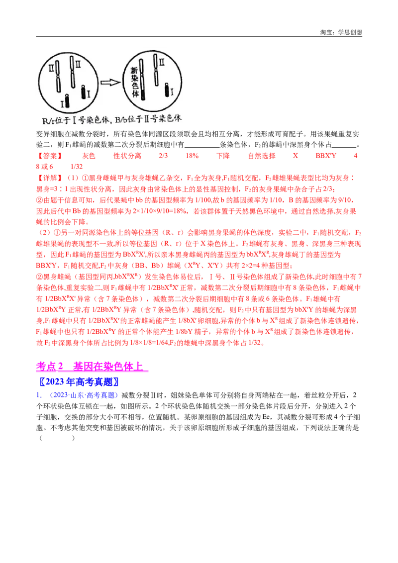 专题13伴性遗传和人类遗传病-好题汇编十年（2015-2024）高考生物真题分类汇编（全国通用）（解析版）_生物真题汇总_十年（2014-2024）高考生物真题分项汇编（全国通用）