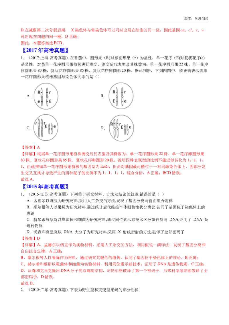 专题13伴性遗传和人类遗传病-好题汇编十年（2015-2024）高考生物真题分类汇编（全国通用）（解析版）_生物真题汇总_十年（2014-2024）高考生物真题分项汇编（全国通用）