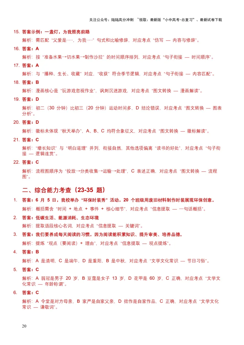 2026年全国中考语文一轮复习讲义：语言运用（全国适用）（含答案解析）_02中考总复习（2026版更新中）_01-语文-中考总复习_2026年中考复习（更新中）_2026年全国中考语文一轮复习讲义