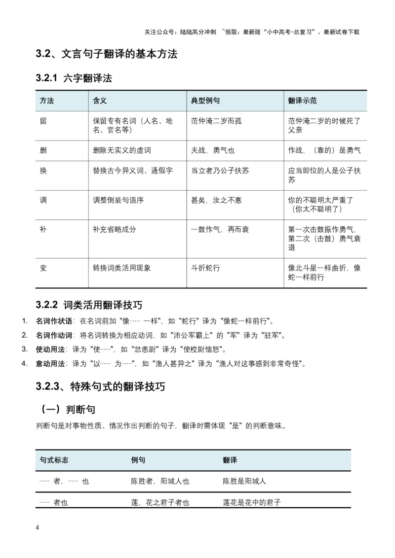 2026年全国中考语文一轮复习讲义：古诗文阅读之（文言句子翻译）（全国适用）(含答案解析）_02中考总复习（2026版更新中）_01-语文-中考总复习_2026年中考复习（更新中）