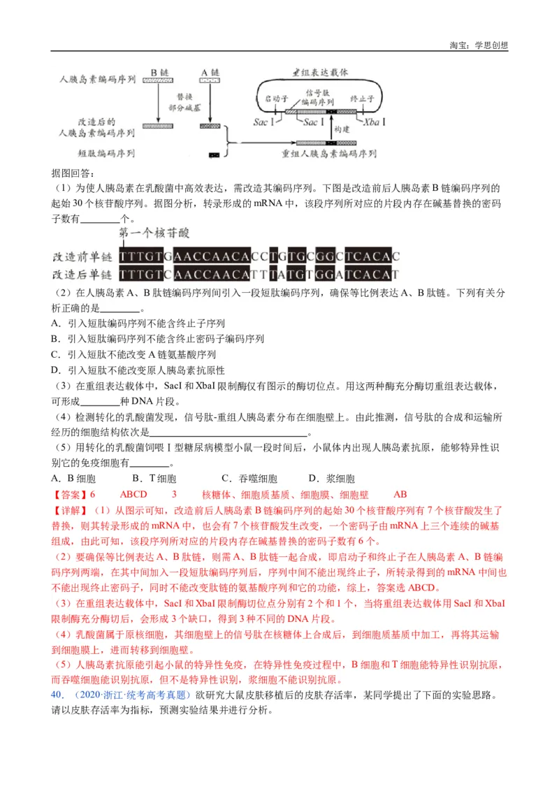 专题19免疫调节-好题汇编十年（2015-2024）高考生物真题分类汇编（全国通用）（解析版）_生物真题汇总_十年（2014-2024）高考生物真题分项汇编（全国通用）