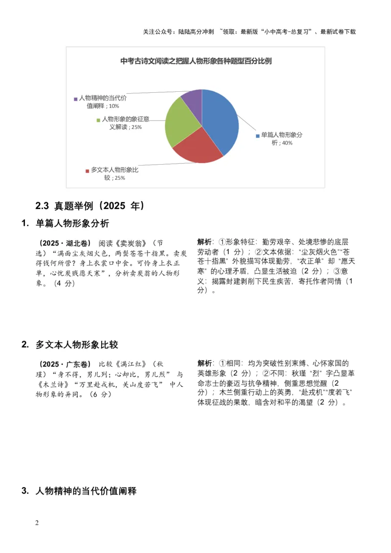 2026年全国中考语文一轮复习讲义：古诗文阅读之把握人物形象（全国适用）（含答案解析）_02中考总复习（2026版更新中）_01-语文-中考总复习_2026年中考复习（更新中）
