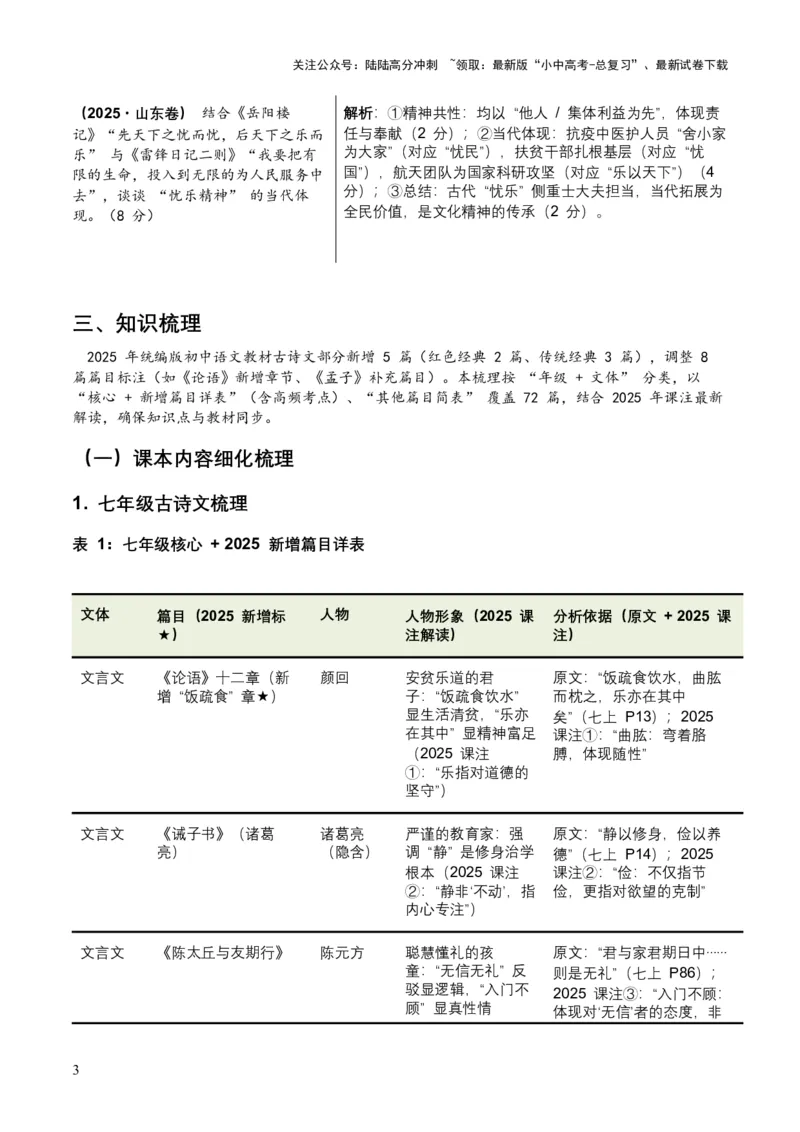 2026年全国中考语文一轮复习讲义：古诗文阅读之把握人物形象（全国适用）（含答案解析）_02中考总复习（2026版更新中）_01-语文-中考总复习_2026年中考复习（更新中）