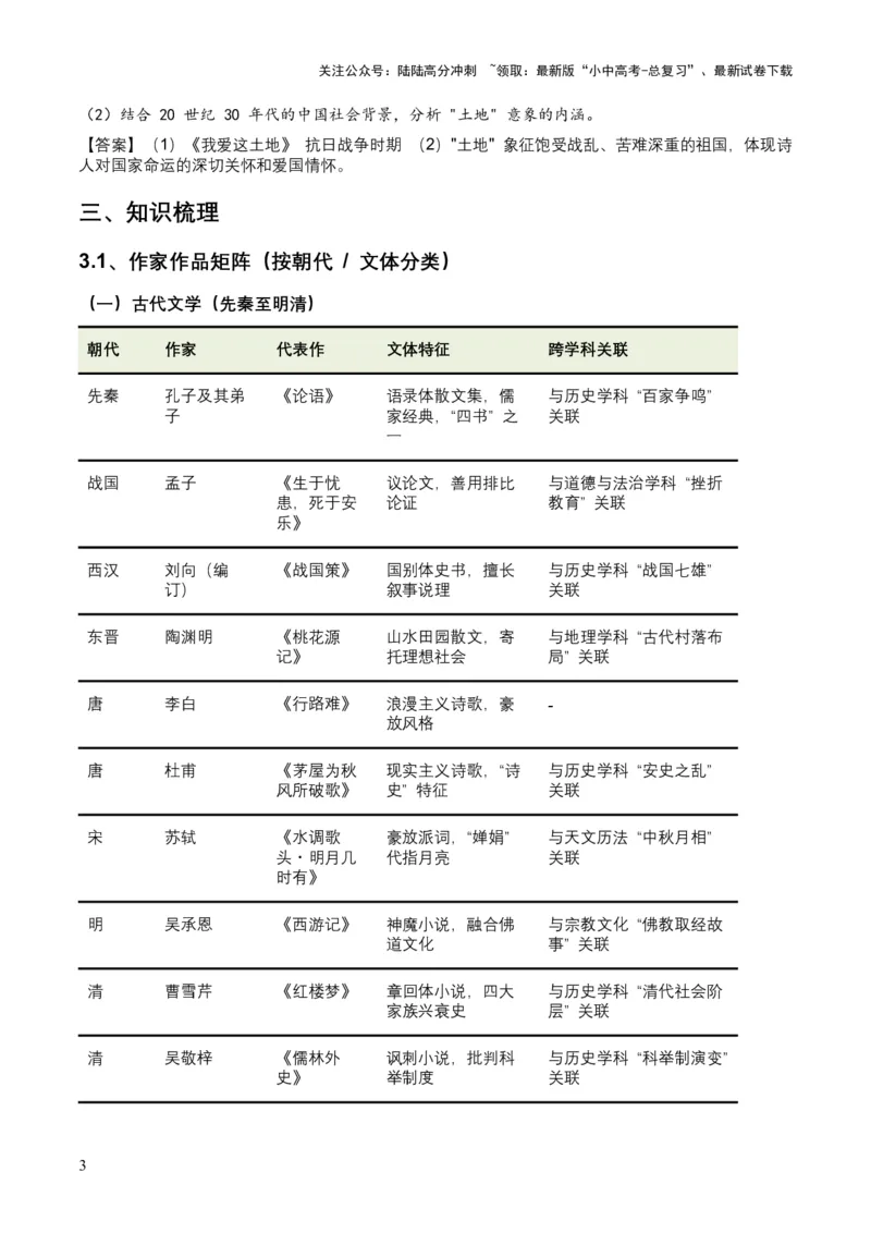 2026年全国中考语文一轮复习讲义：文学文化常识（全国适用）（原卷）_02中考总复习（2026版更新中）_01-语文-中考总复习_2026年中考复习（更新中）_2026年全国中考语文一轮复习讲义