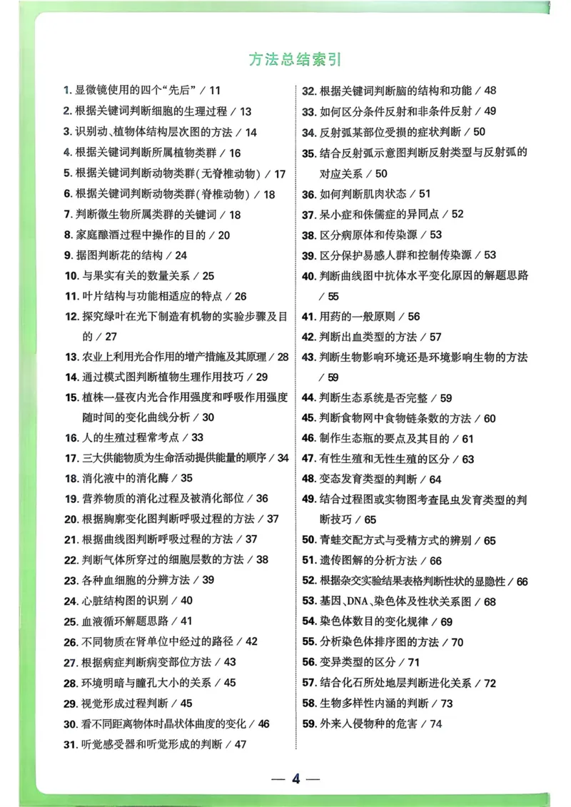 生物高频考点考前突破_万唯中考《初中中考训练方案&middot;2026版(全九科)》