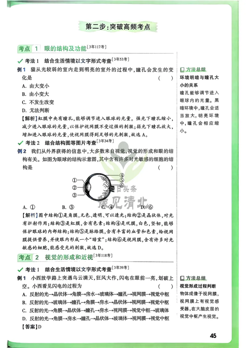 生物高频考点考前突破_万唯中考《初中中考训练方案&middot;2026版(全九科)》