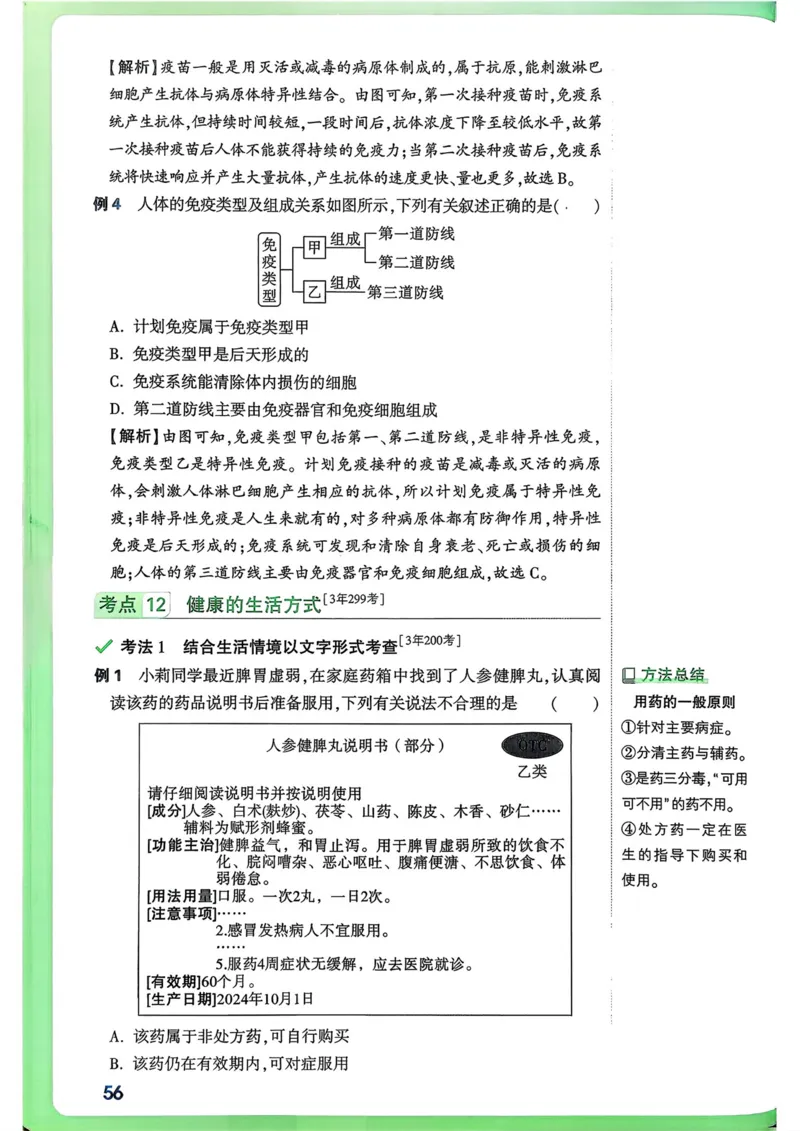 生物高频考点考前突破_万唯中考《初中中考训练方案&middot;2026版(全九科)》