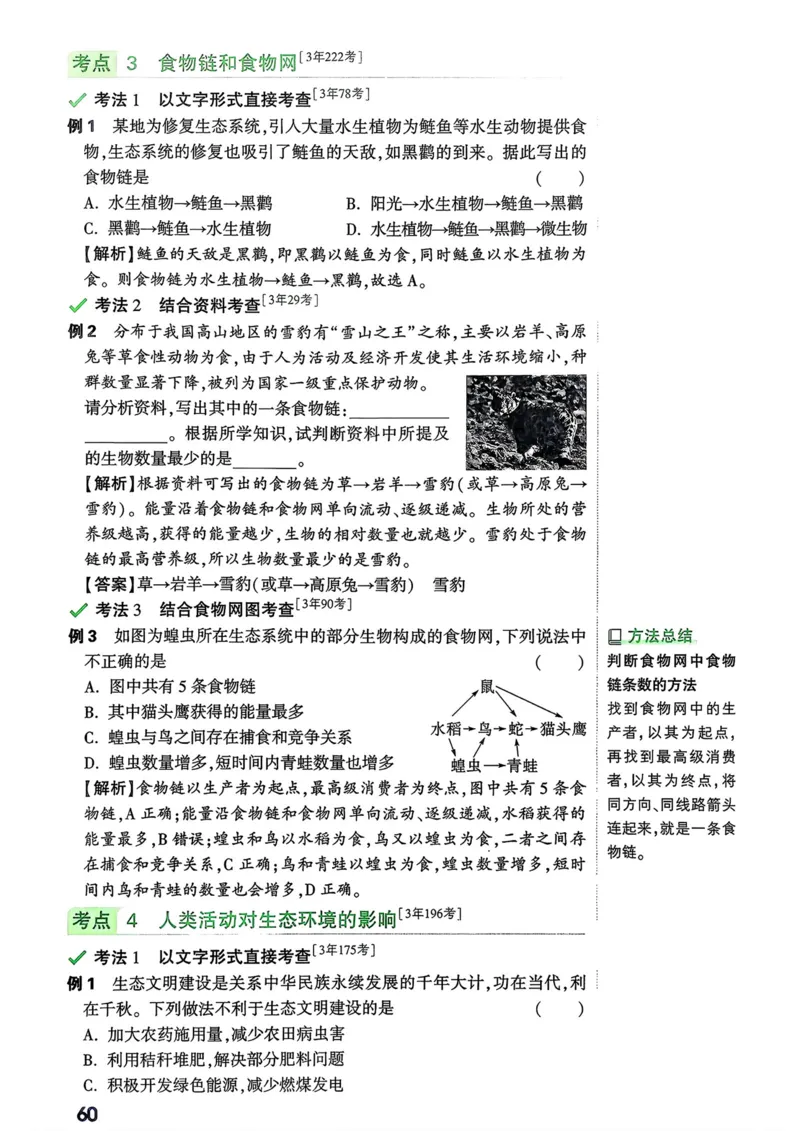 生物高频考点考前突破_万唯中考《初中中考训练方案&middot;2026版(全九科)》