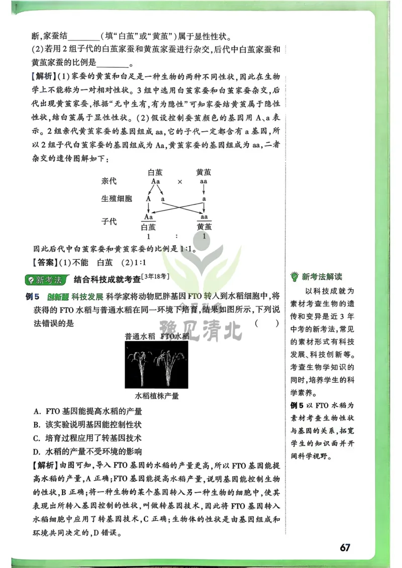 生物高频考点考前突破_万唯中考《初中中考训练方案&middot;2026版(全九科)》