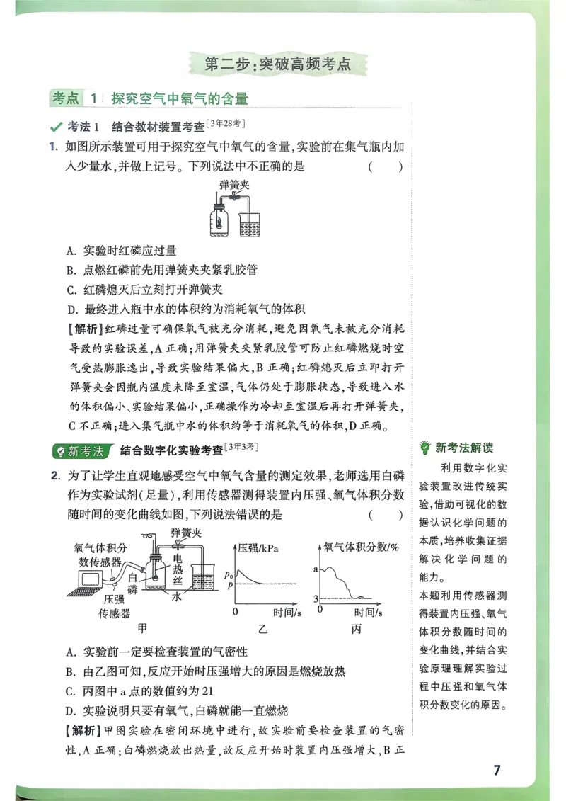 化学高频考点考前突破_万唯中考《初中中考训练方案&middot;2026版(全九科)》