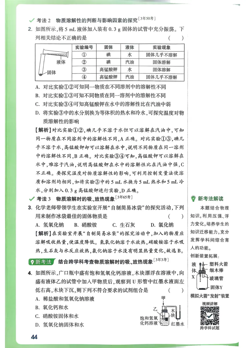 化学高频考点考前突破_万唯中考《初中中考训练方案&middot;2026版(全九科)》