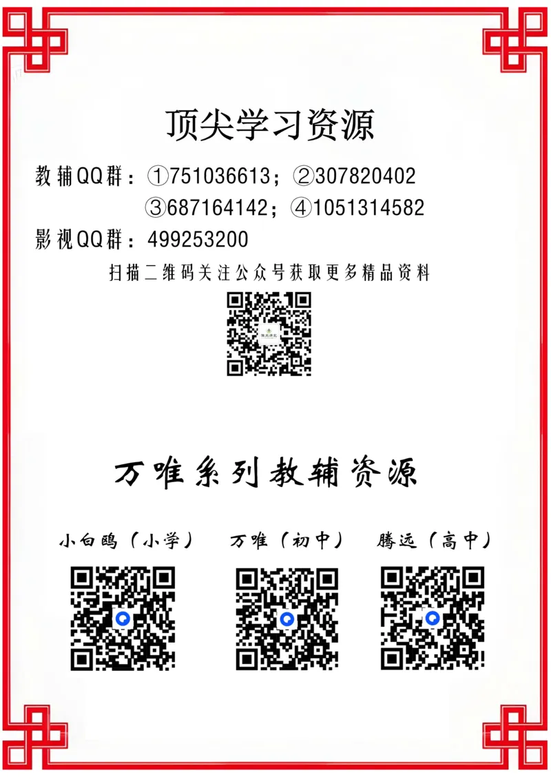 化学高频考点考前突破_万唯中考《初中中考训练方案&middot;2026版(全九科)》