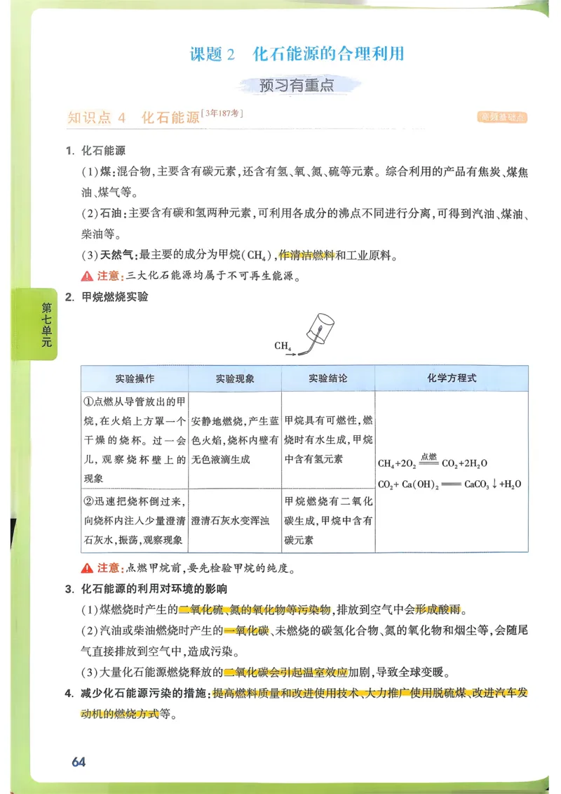 化学高频考点考前突破_万唯中考《初中中考训练方案&middot;2026版(全九科)》