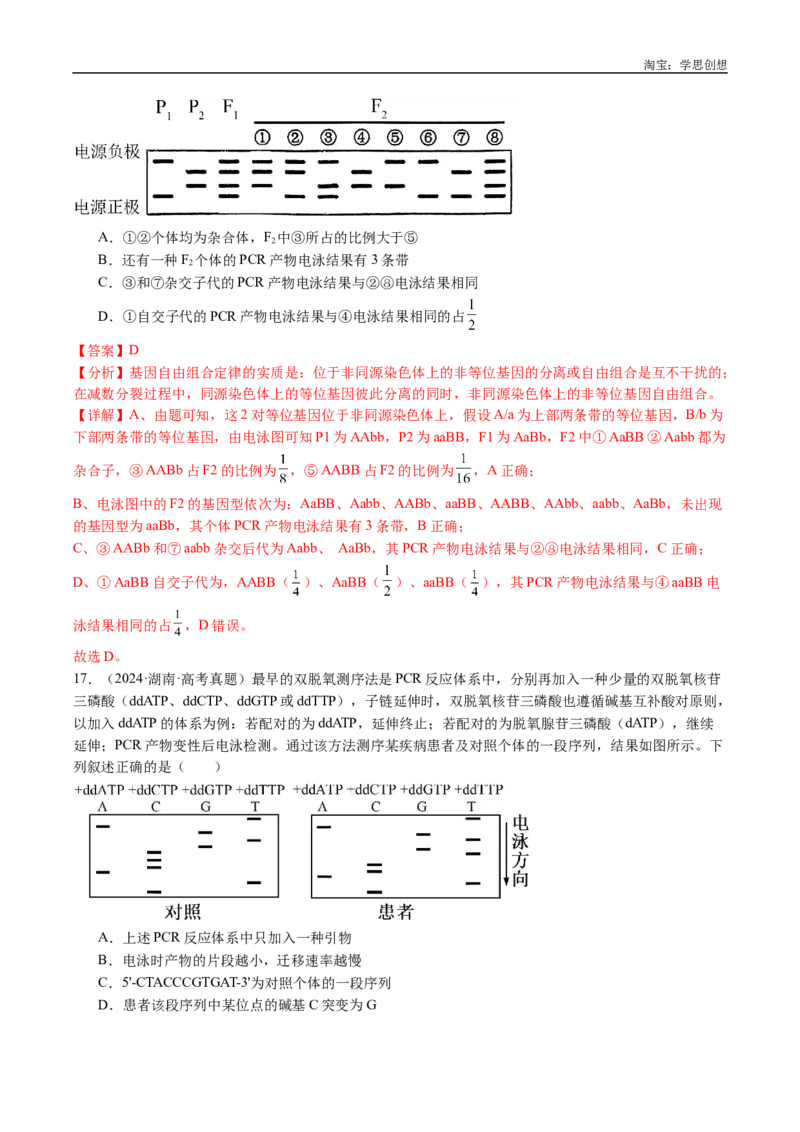 专题25基因工程-好题汇编十年（2015-2024）高考生物真题分类汇编（全国通用）（解析版）_生物真题汇总_十年（2014-2024）高考生物真题分项汇编（全国通用）