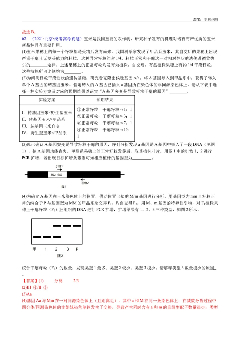 专题25基因工程-好题汇编十年（2015-2024）高考生物真题分类汇编（全国通用）（解析版）_生物真题汇总_十年（2014-2024）高考生物真题分项汇编（全国通用）
