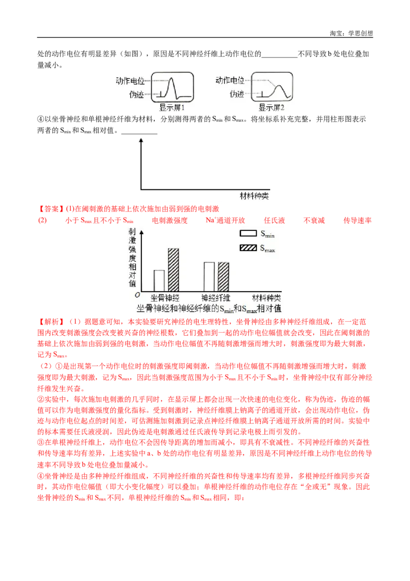 专题17神经调节-好题汇编十年（2015-2024）高考生物真题分类汇编（全国通用）（解析版）_生物真题汇总_十年（2014-2024）高考生物真题分项汇编（全国通用）