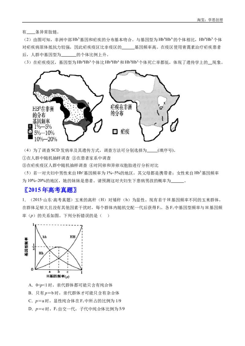 专题11基因的分离定律-好题汇编十年（2015-2024）高考生物真题分类汇编（全国通用）（原卷版）_生物真题汇总_十年（2014-2024）高考生物真题分项汇编（全国通用）