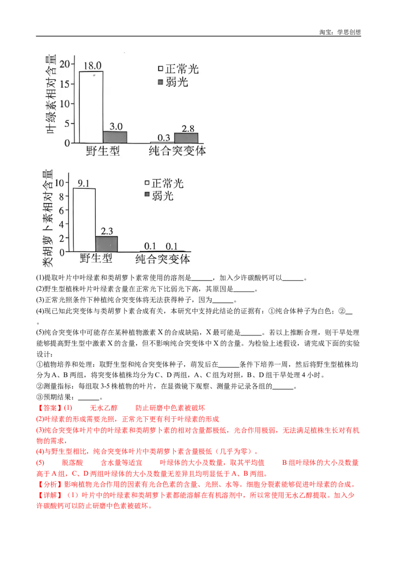 专题15植物激素的调节-好题汇编十年（2015-2024）高考生物真题分类汇编（全国通用）（解析版）_生物真题汇总_十年（2014-2024）高考生物真题分项汇编（全国通用）
