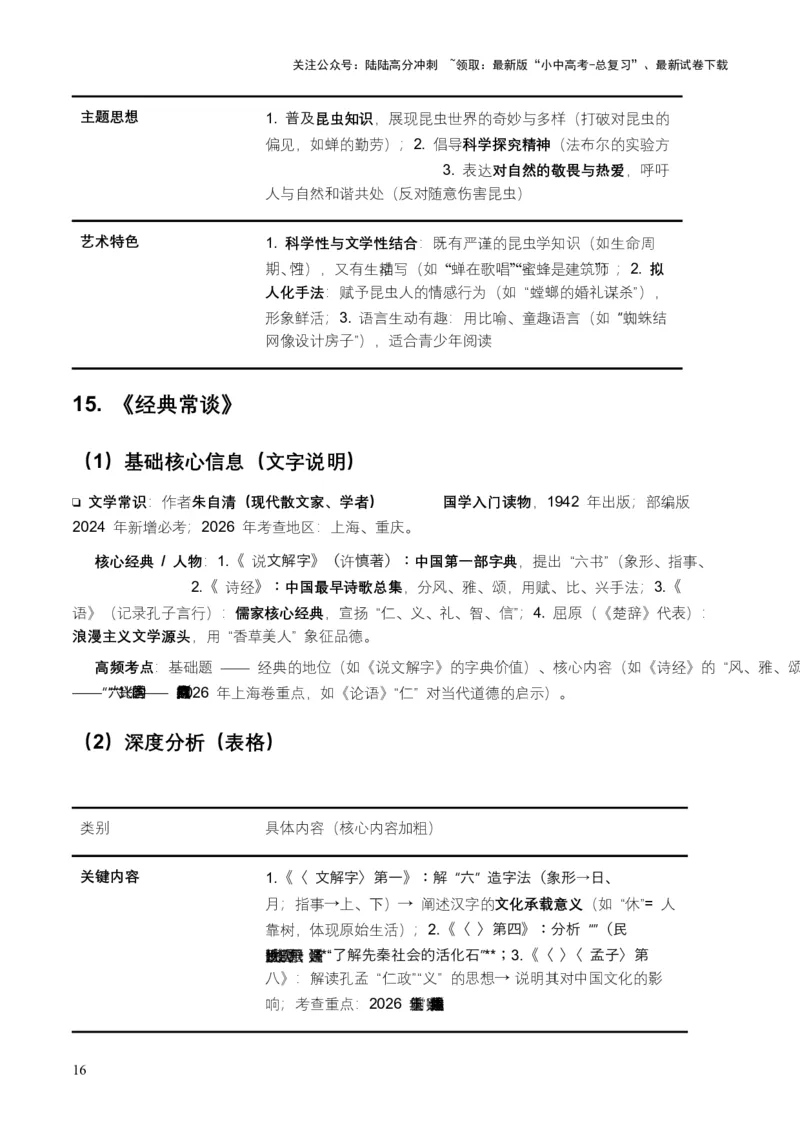 2026年全国各地中考语文一轮复习讲义：名著阅读（全国通用）(原卷）_02中考总复习（2026版更新中）_01-语文-中考总复习_2026年中考复习（更新中）_2026年全国中考语文一轮复习讲义