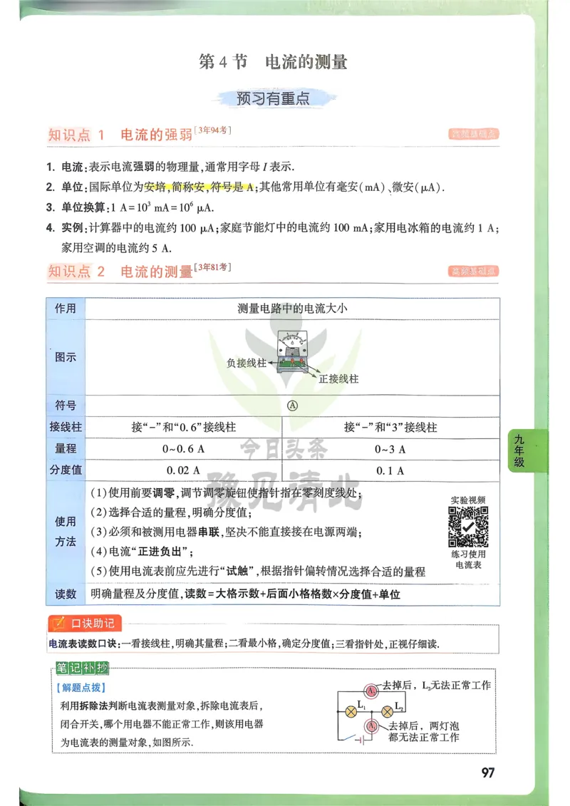 物理高频考点考前突破_万唯中考《初中中考训练方案&middot;2026版(全九科)》