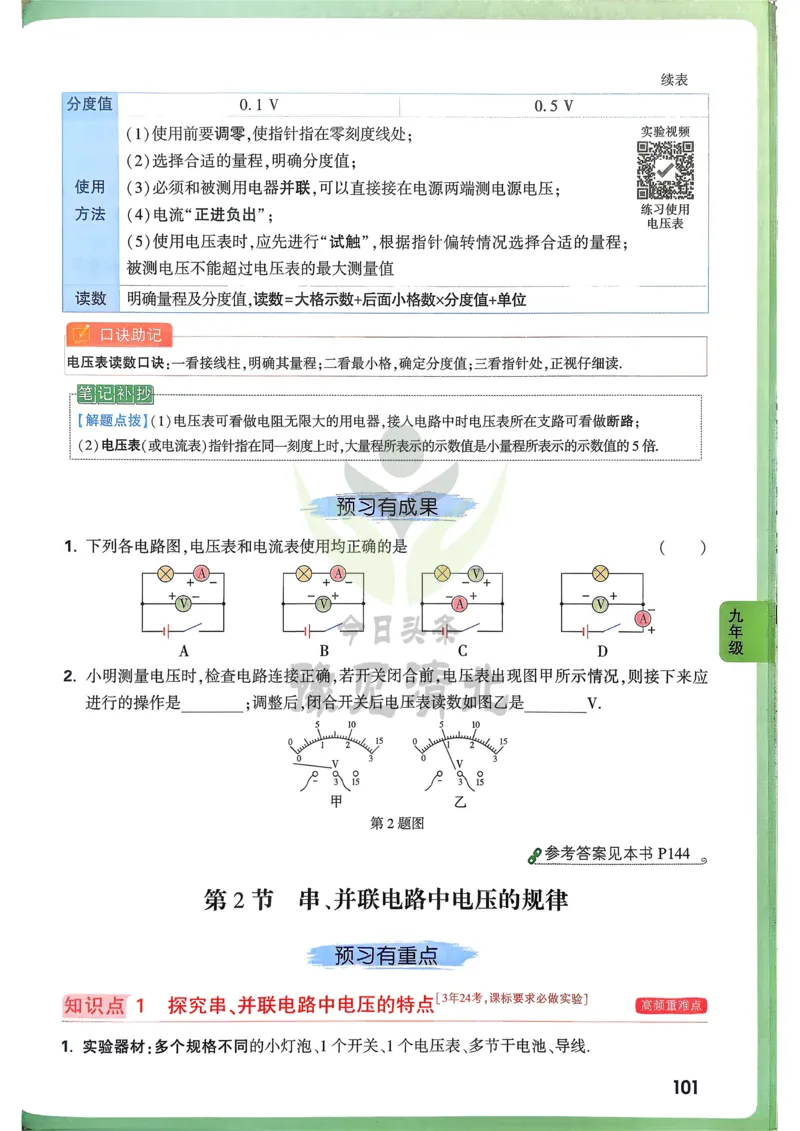 物理高频考点考前突破_万唯中考《初中中考训练方案&middot;2026版(全九科)》
