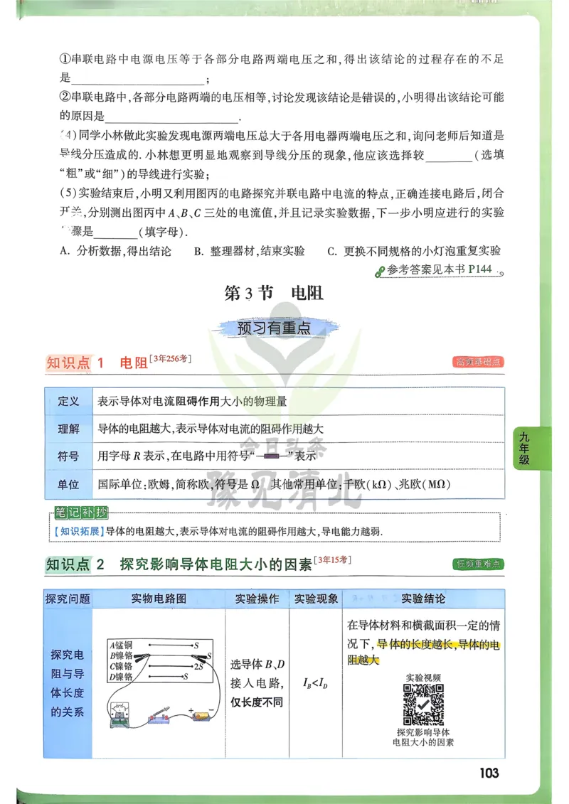 物理高频考点考前突破_万唯中考《初中中考训练方案&middot;2026版(全九科)》