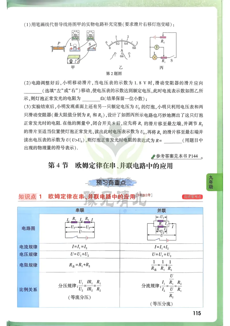 物理高频考点考前突破_万唯中考《初中中考训练方案&middot;2026版(全九科)》