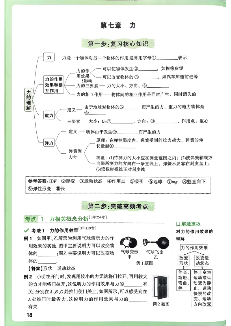 物理高频考点考前突破_万唯中考《初中中考训练方案&middot;2026版(全九科)》