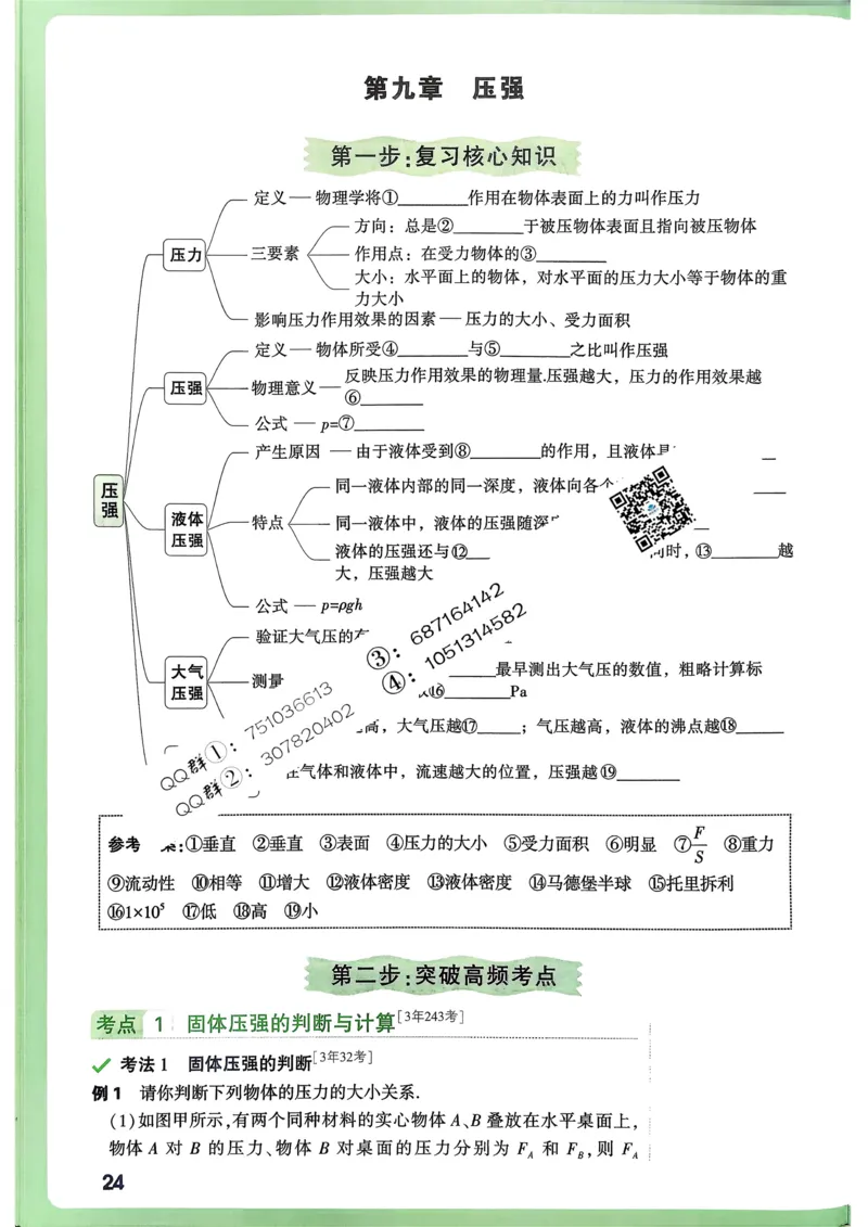 物理高频考点考前突破_万唯中考《初中中考训练方案&middot;2026版(全九科)》