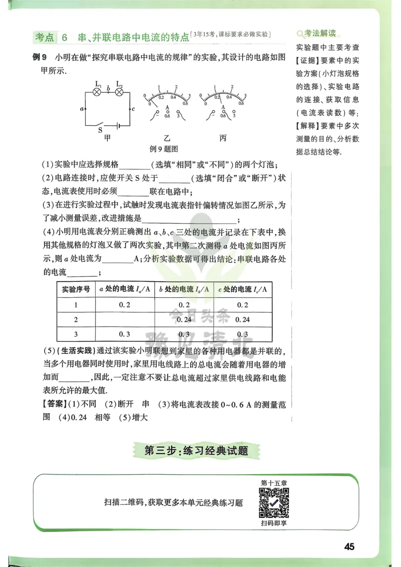 物理高频考点考前突破_万唯中考《初中中考训练方案&middot;2026版(全九科)》
