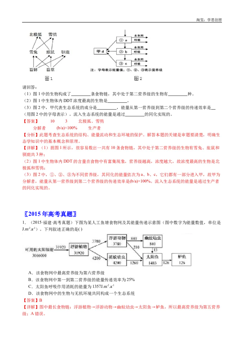 专题22生态系统和环境保护-好题汇编十年（2015-2024）高考生物真题分类汇编（全国通用）（解析版）_生物真题汇总_十年（2014-2024）高考生物真题分项汇编（全国通用）