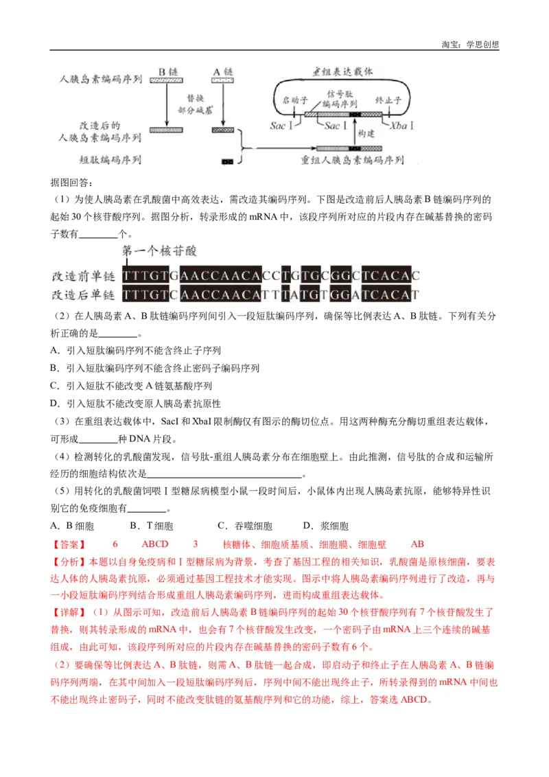 专题20动物生命活动的调节-好题汇编十年（2015-2024）高考生物真题分类汇编（全国通用）（解析版）_生物真题汇总_十年（2014-2024）高考生物真题分项汇编（全国通用）