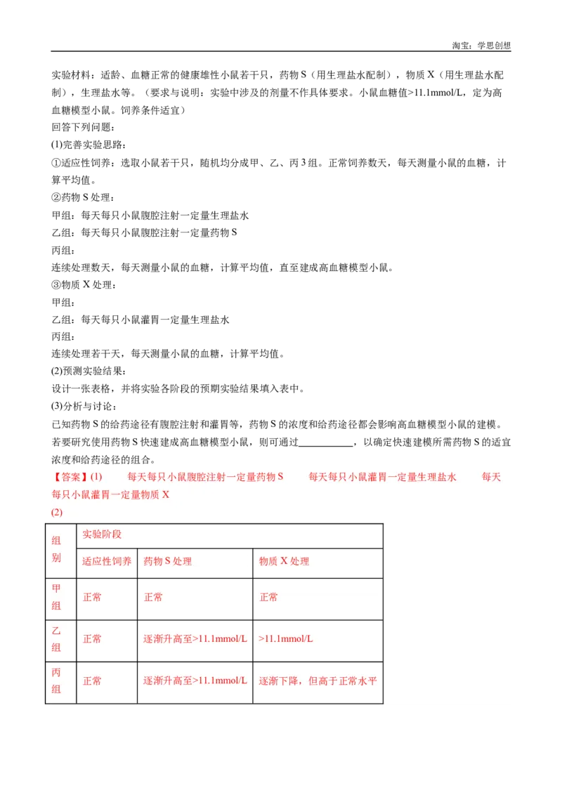 专题20动物生命活动的调节-好题汇编十年（2015-2024）高考生物真题分类汇编（全国通用）（解析版）_生物真题汇总_十年（2014-2024）高考生物真题分项汇编（全国通用）