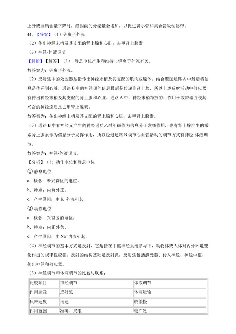 专题18体液调节（答案解析）_生物真题汇总_&radic;近三年（2023-2025）高考生物真题分专项精编_答案解析