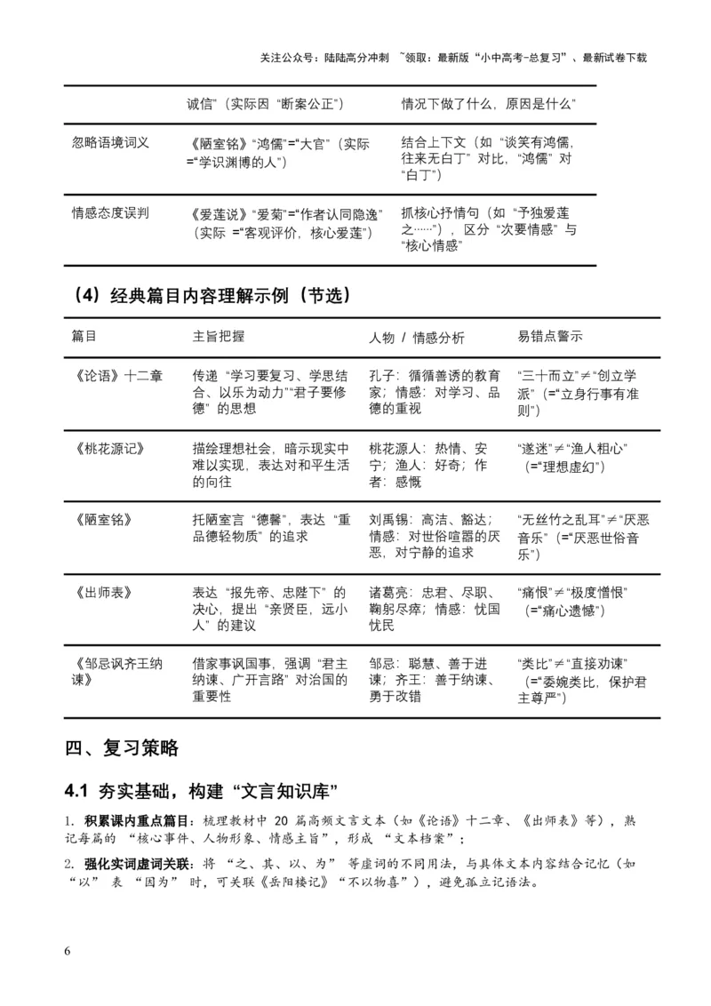 2026年全国中考语文一轮复习讲义：古诗文阅读之（文言文内容理解）（全国适用）（含答案解析））_02中考总复习（2026版更新中）_01-语文-中考总复习_2026年中考复习（更新中）