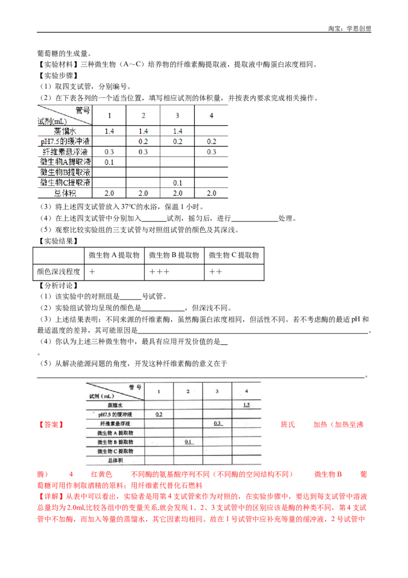 专题07细胞代谢的综合-好题汇编十年（2015-2024）高考生物真题分类汇编（全国通用）（解析版）_生物真题汇总_十年（2014-2024）高考生物真题分项汇编（全国通用）