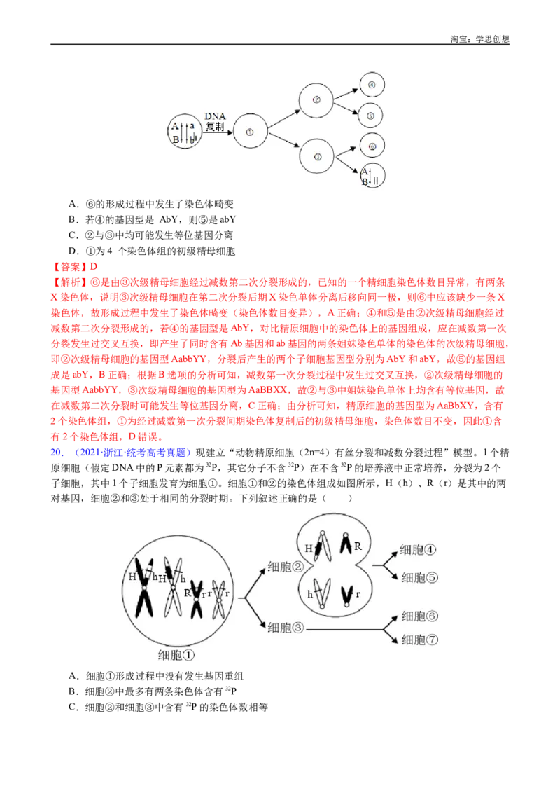 专题08有丝分裂和减数分裂-好题汇编十年（2015-2024）高考生物真题分类汇编（全国通用）（解析版）_生物真题汇总_十年（2014-2024）高考生物真题分项汇编（全国通用）