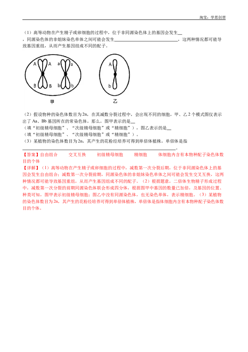 专题08有丝分裂和减数分裂-好题汇编十年（2015-2024）高考生物真题分类汇编（全国通用）（解析版）_生物真题汇总_十年（2014-2024）高考生物真题分项汇编（全国通用）
