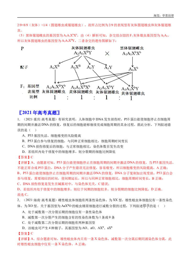 专题14变异、育种与进化-好题汇编十年（2015-2024）高考生物真题分类汇编（全国通用）（解析版）_生物真题汇总_十年（2014-2024）高考生物真题分项汇编（全国通用）
