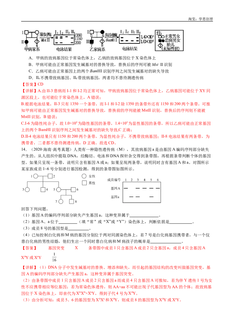 专题14变异、育种与进化-好题汇编十年（2015-2024）高考生物真题分类汇编（全国通用）（解析版）_生物真题汇总_十年（2014-2024）高考生物真题分项汇编（全国通用）
