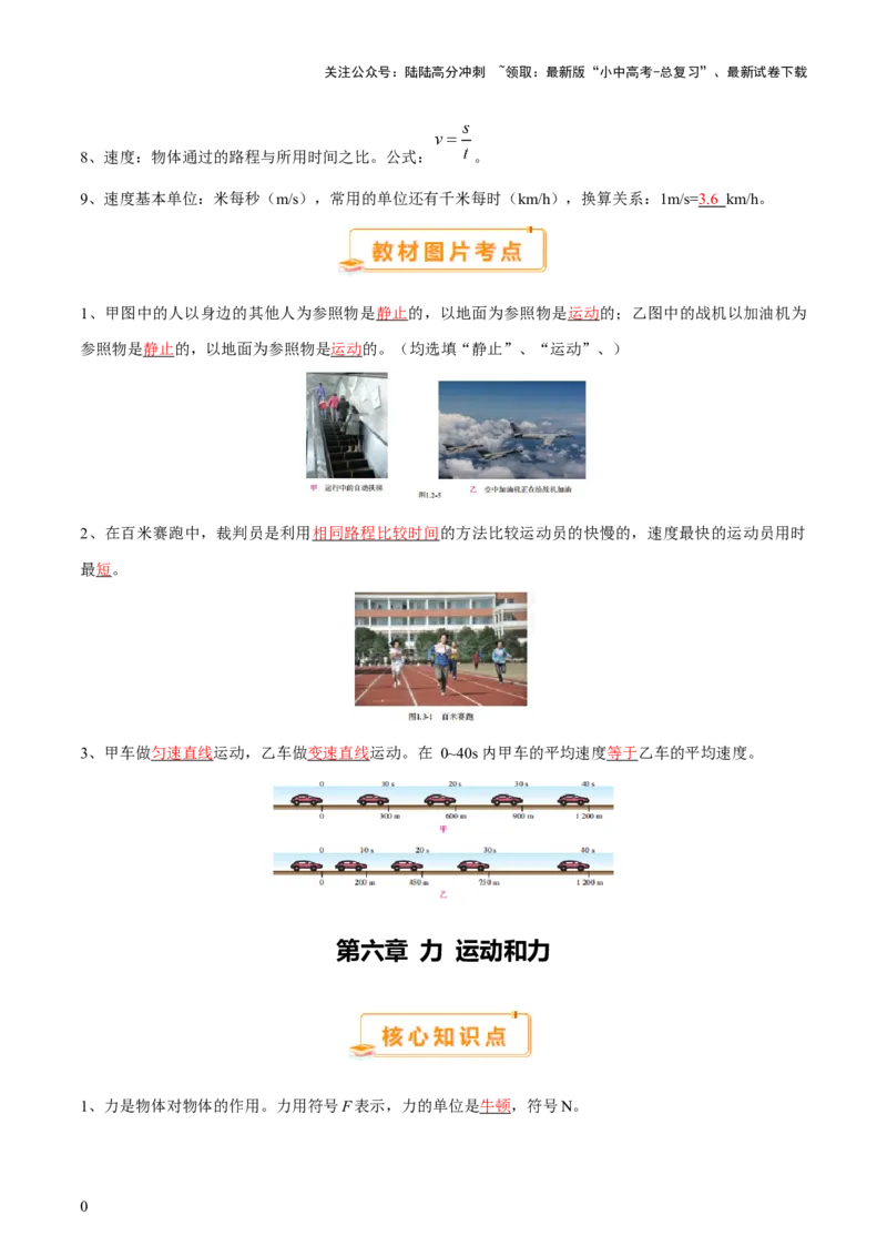 2025年中考物理核心知识点＋教材图片考点（解析版）_02中考总复习（2026版更新中）_04-物理-中考总复习_2025年中考复习资料_2025年中考物理一轮知识梳理