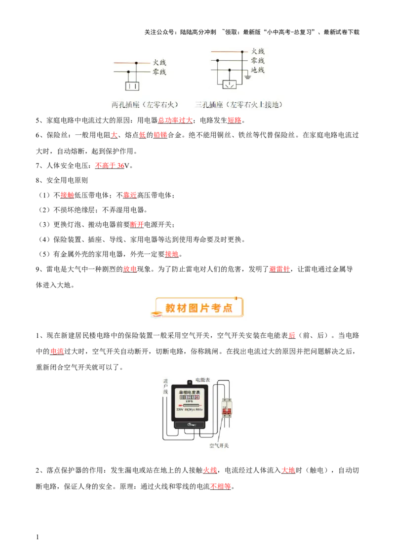 2025年中考物理核心知识点＋教材图片考点（解析版）_02中考总复习（2026版更新中）_04-物理-中考总复习_2025年中考复习资料_2025年中考物理一轮知识梳理