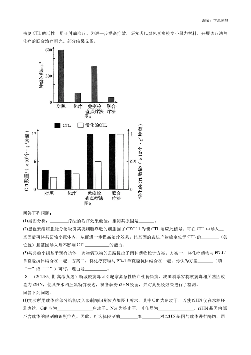 专题20动物生命活动的调节-好题汇编十年（2015-2024）高考生物真题分类汇编（全国通用）（原卷版）_生物真题汇总_十年（2014-2024）高考生物真题分项汇编（全国通用）