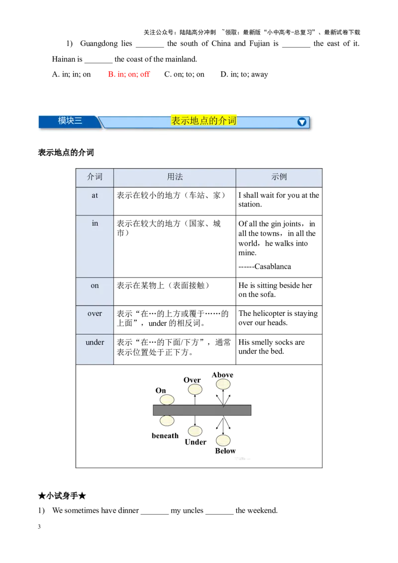 Chapter8介词笔记（全国通用）（解析版）_02中考总复习（2026版更新中）_03-英语-中考总复习_2024年中考复习资料_专项复习资料_语法宝典备战2024年中考英语语法培优生笔记