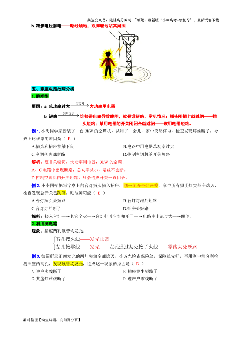 40.&ldquo;家庭电路基础&rdquo;-2024年中考物理重难点突破及题型归类总复习_02中考总复习（2026版更新中）_04-物理-中考总复习_2024年中考复习资料_专项复习资料_2024年中考物理复习辅导系列