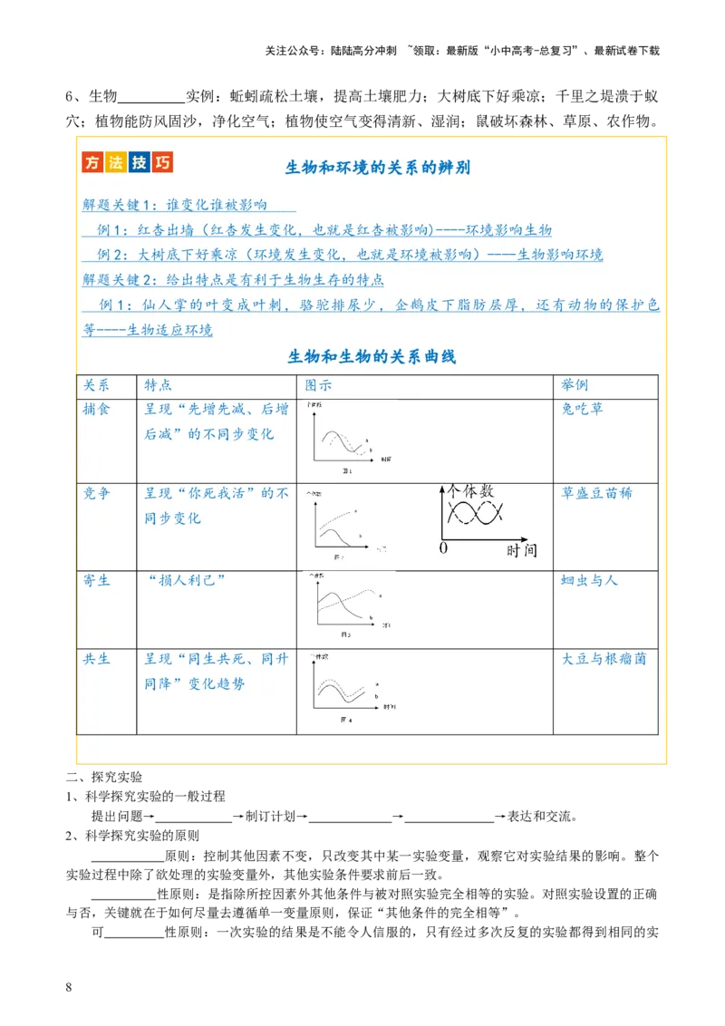 专题01生物和生物圈（讲义）（原卷版）_02中考总复习（2026版更新中）_08-生物-中考总复习_2024年中考复习资料_一轮复习_❤2024年中考生物一轮复习讲练测（全国通用）_讲义