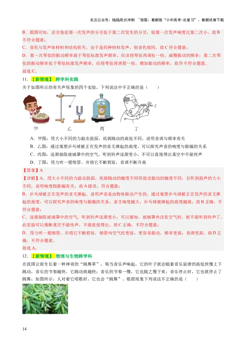 专题01声学、光学（讲练）（解析版）_02中考总复习（2026版更新中）_04-物理-中考总复习_2025年中考复习资料_2025中考二轮课件ppt+讲义+练习物理_讲义+练习